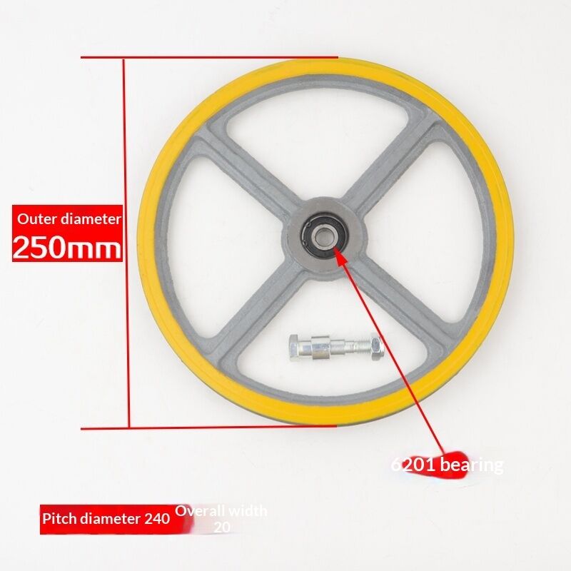 Modern Elevator Tensioner Device 250 Bearing 6201 Speed Limiter Pulley Elevator Parts