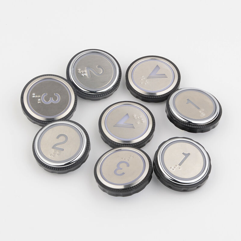 Good Quality Elevator Push Button Stainless Steel Plate With Braille Tact Switches  Elevator Circle Button