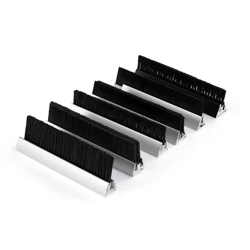 Escalator Safety Brush Anti Pinch Flame Retardant Nylon Brush Single Row Double Row Base Aluminum Alloy Elevator Safety Brush