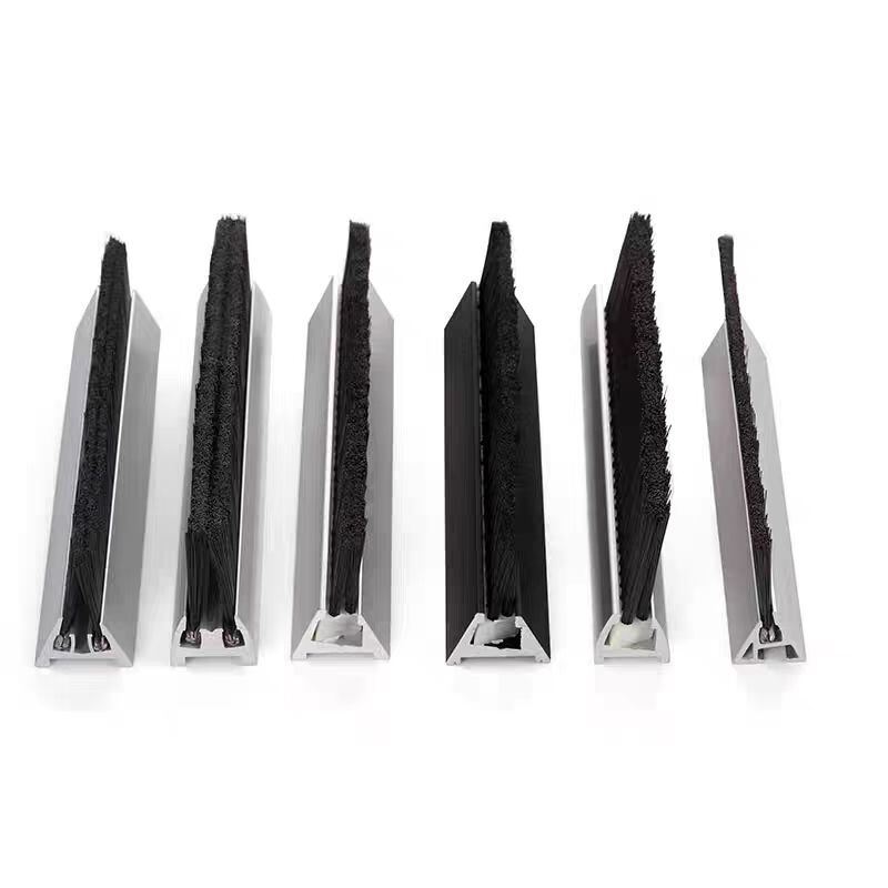 Escalator Safety Brush Anti Pinch Flame Retardant Nylon Brush Single Row Double Row Base Aluminum Alloy Elevator Safety Brush